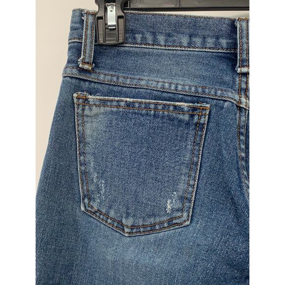 ALICE Women's Medium Blue Distressed Skinny Leg Regular-Fit Jeans SZ S(1) - Picture 5 of 10